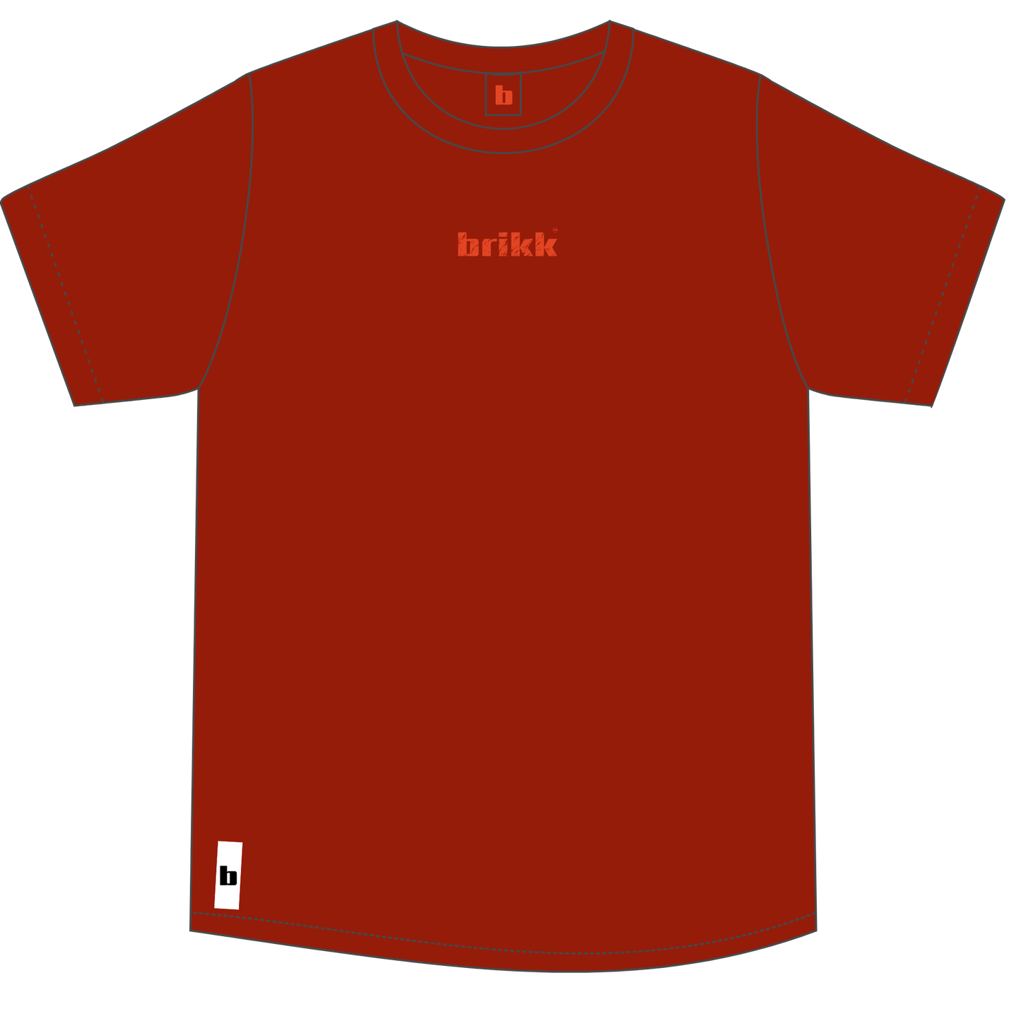 BRIKK CLASSIC DEEP RED T-SHIRT