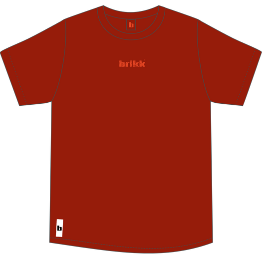 BRIKK CLASSIC DEEP RED T-SHIRT