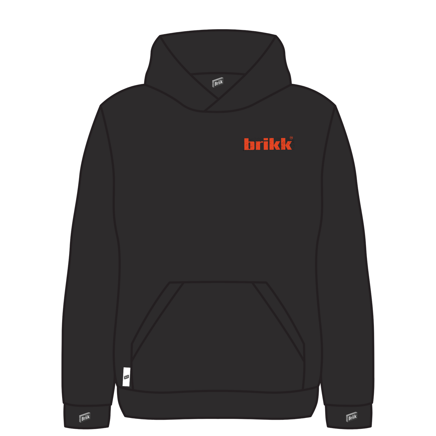 BRIKK CLASSIC BLACK HOODIE